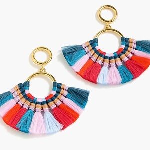 J.Crew | Fan Tassel Earrings | 2.25” Drop
